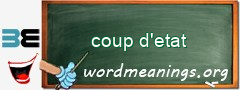 WordMeaning blackboard for coup d'etat